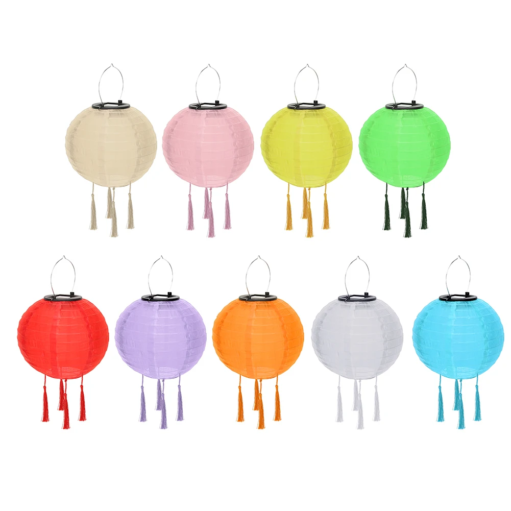 

8Inch IP55 Waterproof LED Solar Lantern Lamp Hanging Light for Outdoor Yard Festival Celebration Party Garden Decoration Lamp