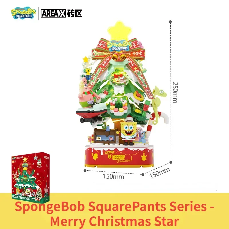 Spot Areax Губка Боб Квадратные Штаны Рождественская елка Строительные блоки Модная