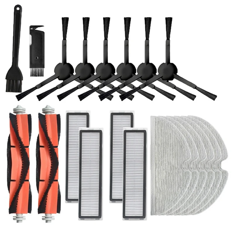 

2X For Dreame Bot L10 Pro Robotic Vacuum Cleaner Replace Parts Kits Main Side Brush Filters Mop Rag