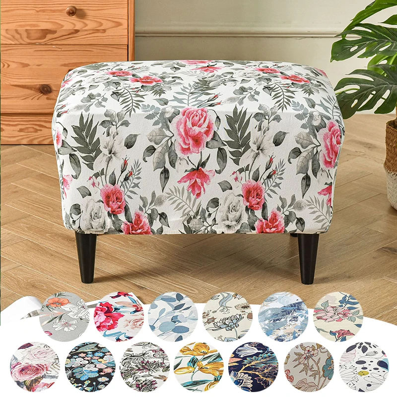 Elastic Stool Cover Dust-proof Home Textile Bohemia Style Printed Stool Cover New Bench Case Square Chair Cover Home Decor