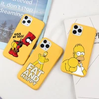 hippoer family simpson phone case for iphone 13 12 11 pro max mini xs 8 7 6 6s plus x se 2020 xr candy yellow silicone cover