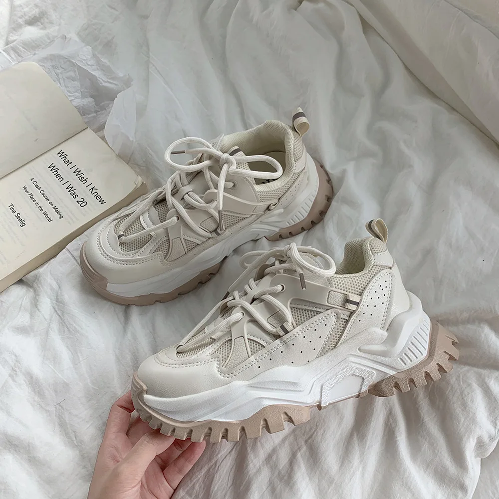 

Женские кроссовки на танкетке, Повседневные кроссовки с круглым носком, универсальные спортивные кроссовки на платформе, маленький размер, лето-осень 2023