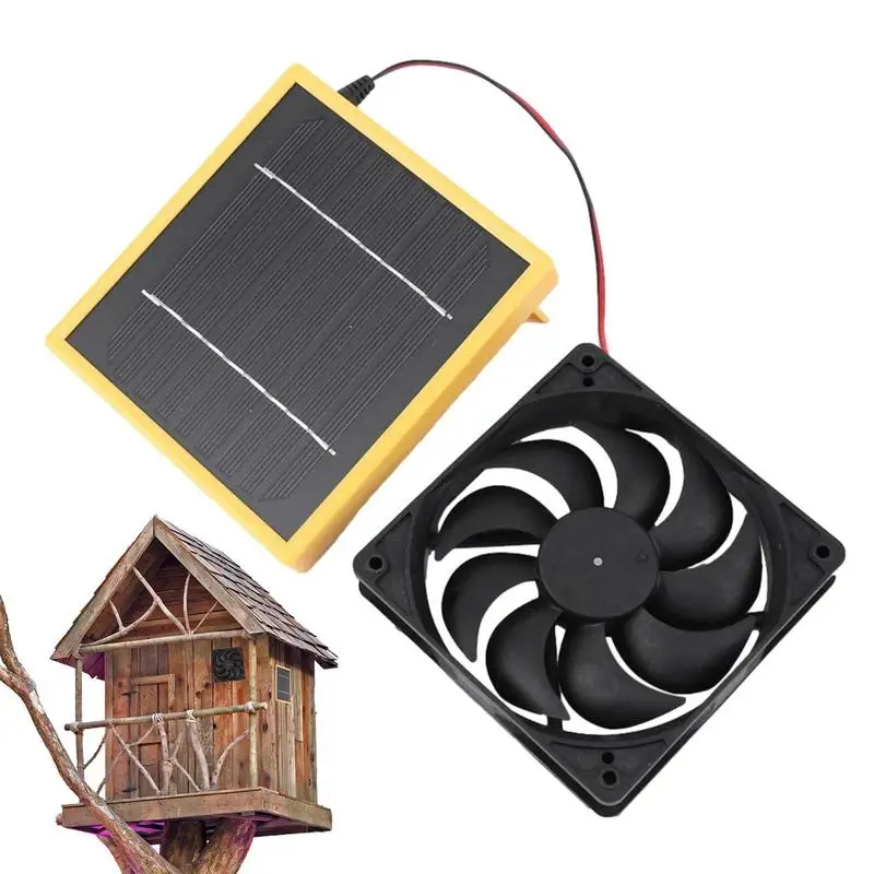 Solar Fan For Chicken Coop 5W Waterproof Solar Ventilator Fan Outdoor Cooling Ventilation For Chicken Coop Shed Garage Attic