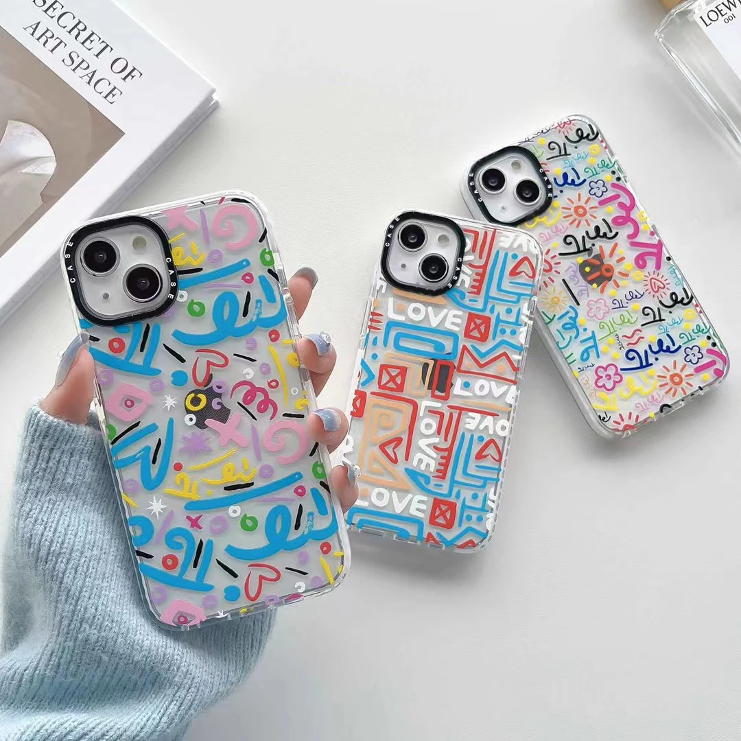

Fashion Love iPhone 13 12 mini 11 Pro X XR XS MAX 7 8 6 Plus Clear Soft Case Letter Case iPhone 7 8 Plus X XR XS MAX Clear Case