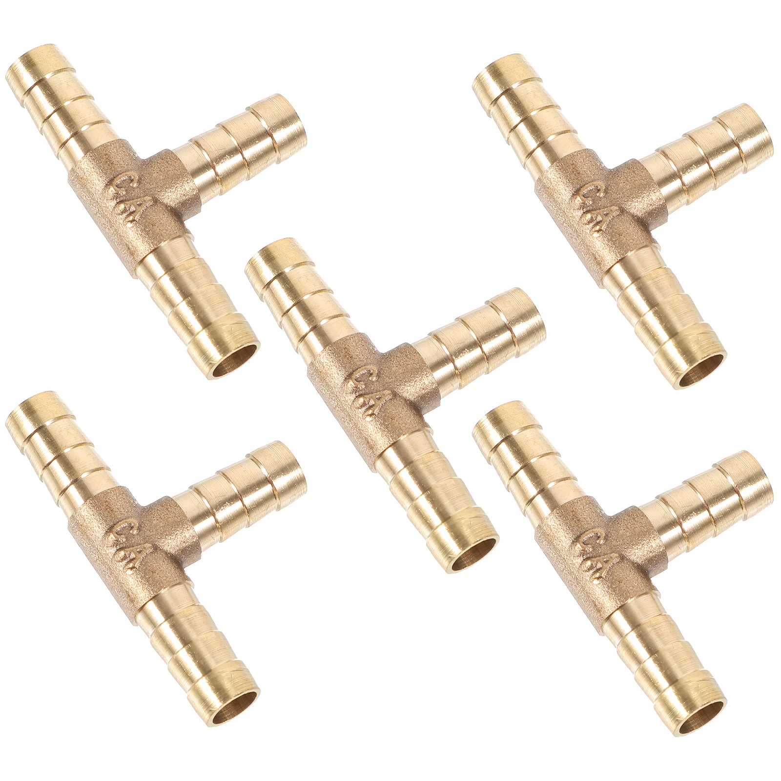 

5pcs Pipe Fitting Copper Air Hose Attachment Pex Crimp Fitting Tee Barb Adapter