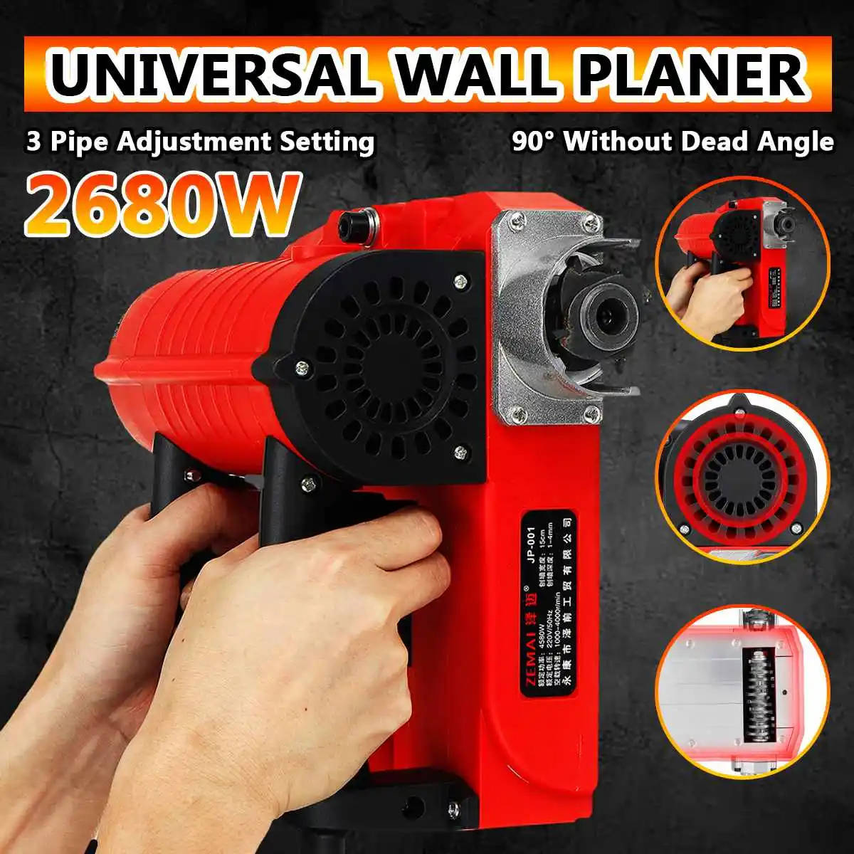 

2680W Variable Speed Electric Wall Planer Putty Dustfree Concrete Wall Renovation Shovel Gray Machine Automatic Shovel Wall Tool