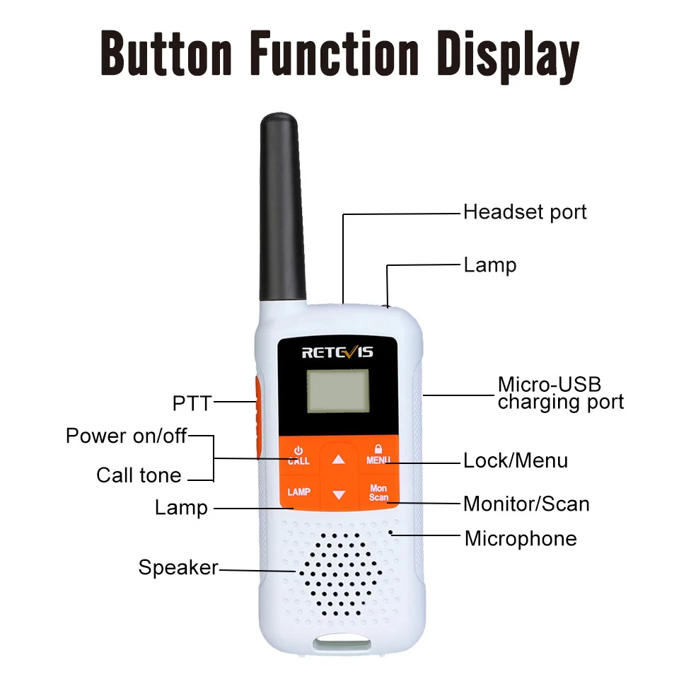 retevis rt649b walkie talkie 2 or 4 pcs pmr446 walkie talkies 1 8km for motorola two way radio hunting fishing rechargeable vox free global shipping