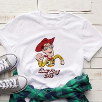 white women disney t shirt woody sunglasses print new hot selling casual outdoor style female t shirt kawaii exquisite clothes