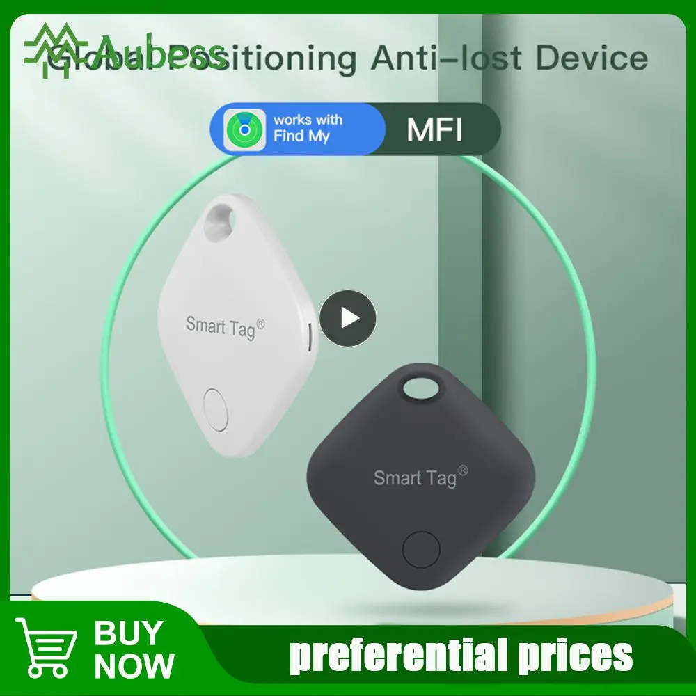 

Mini GPS Bluetooth-compatible Anti-lost Locator Work With Find My Replaceable Battery Pet Tracker Key Elderly Finder IOS System