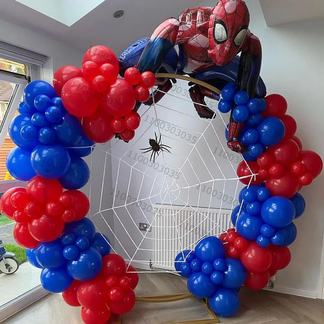 102pcs 3D Spiderman Foil Balloon Garland Kit Avengers Superhero Globos Birthday Party Baby Shower Decoration Kids Boys Toy Gifts