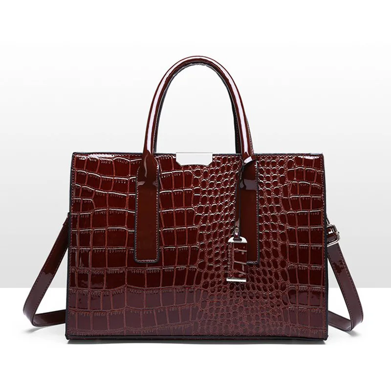 

2021 High Quality Tote Women's Bags Crocodile Patte Bags Women's Casual Fashion Rhombus Composite bag Messenger Shoulder Handbag