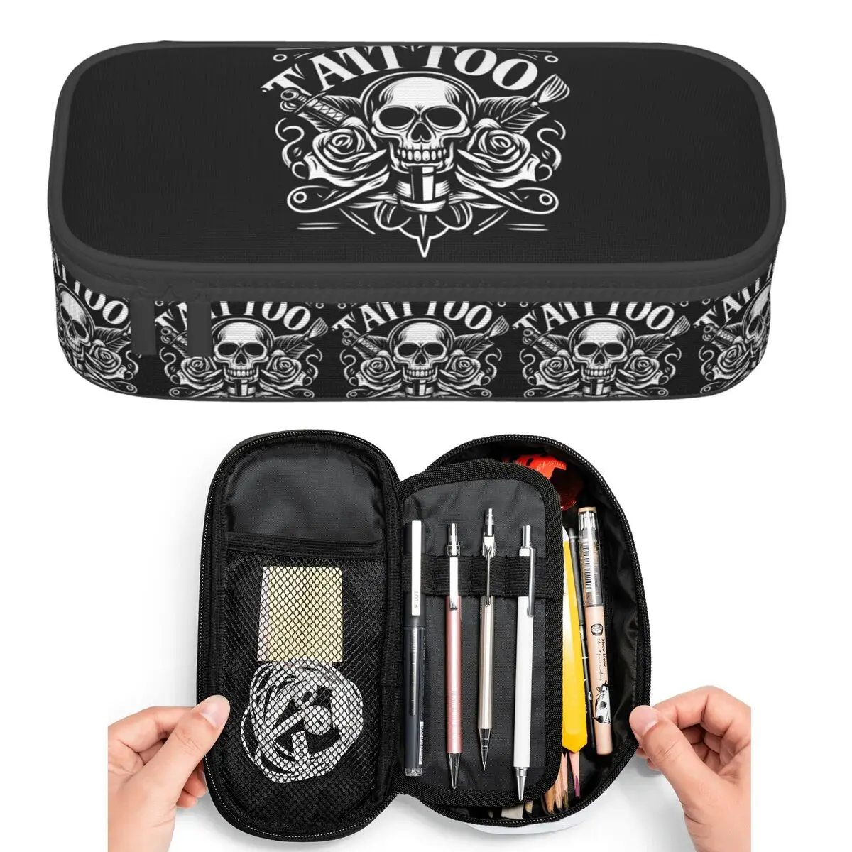 Фото Пеналы для ручек и карандашей Custom Bib Tattoo Artist Tattooists: вместительные пеналы-косметички для студентов, держатели для ручек №1
