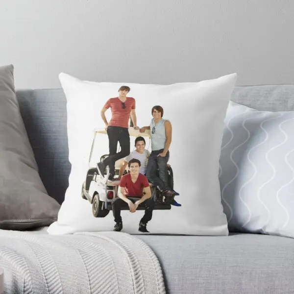 

Big Time Rush Group Printing Throw Pillow Cover Soft Wedding Bedroom Decor Case Fashion Home Car Bed Pillows not include