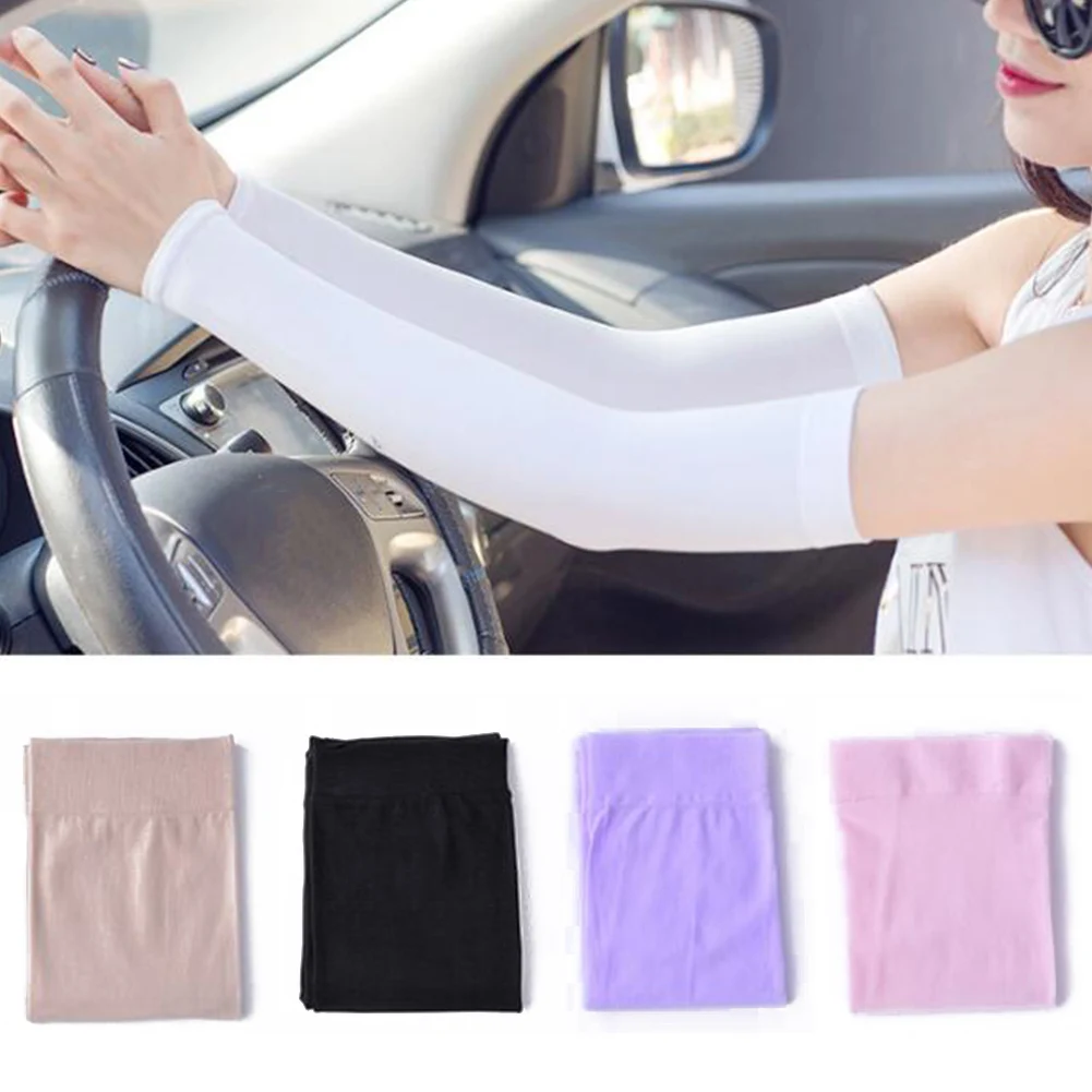 

1 Pair Ice Sleeve Sunscreen Cuff Summer Ice Silk Cuff Men's And Women's Outdoor Cycling Driving Gloves Arm Sleeve Wholesale