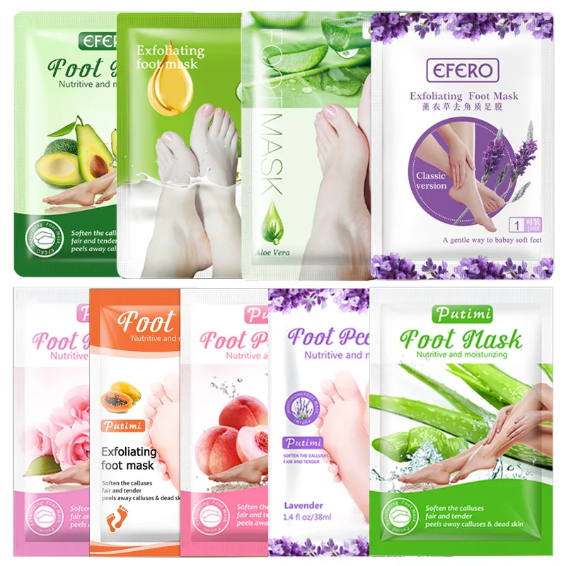 

Feet Exfoliating Foot Masks Pedicure Socks Exfoliation Scrub for Feet Mask Remove Dead Skin Heels Foot Peeling Mask For Foot Spa