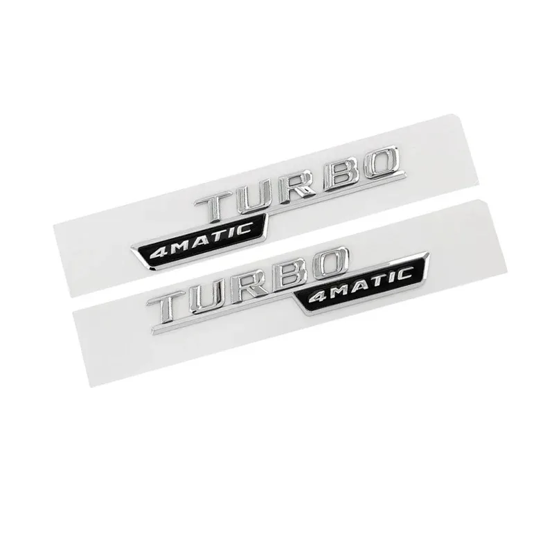 2 шт. ABS автомобильное крыло Turbo 4MATIC логотип эмблема наклейка для Mercedes Benz A45 C117 CLA 35 45 GLA45 X247 GLE53 AMG аксессуары