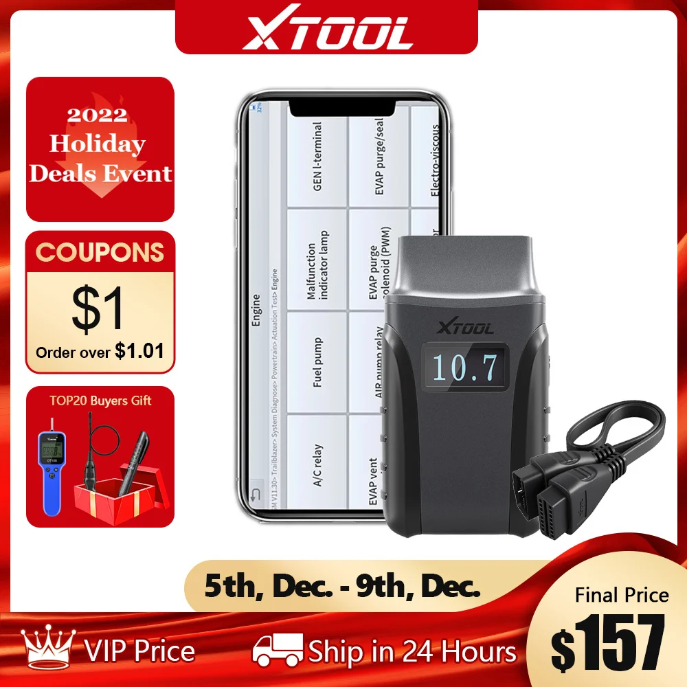 

XTOOL A30M OBD2 Auto Diagnostic Tools With Andriods/IOS Car Code Reads Full Systems Diagnostic Multi Vehicles Free update