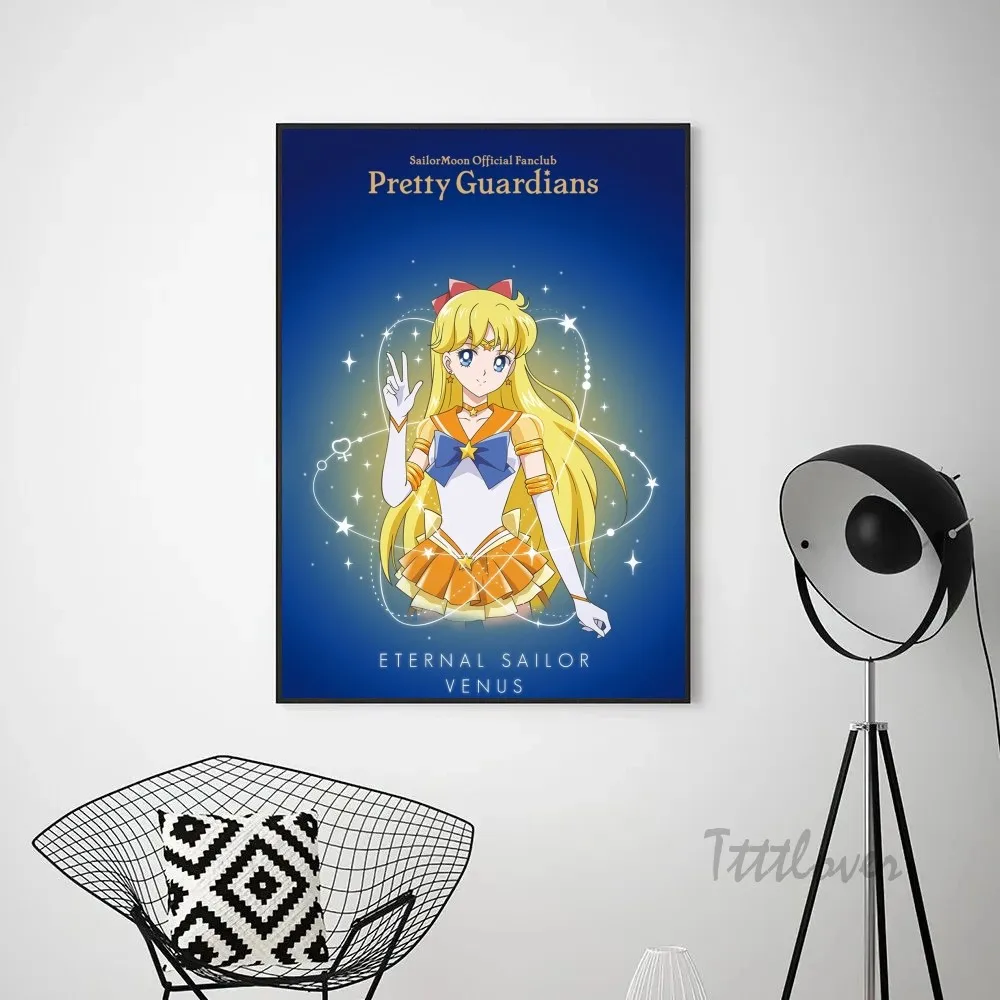 Аниме девушка S Сейлор Мун красивый постер-наклейки художественные настенные