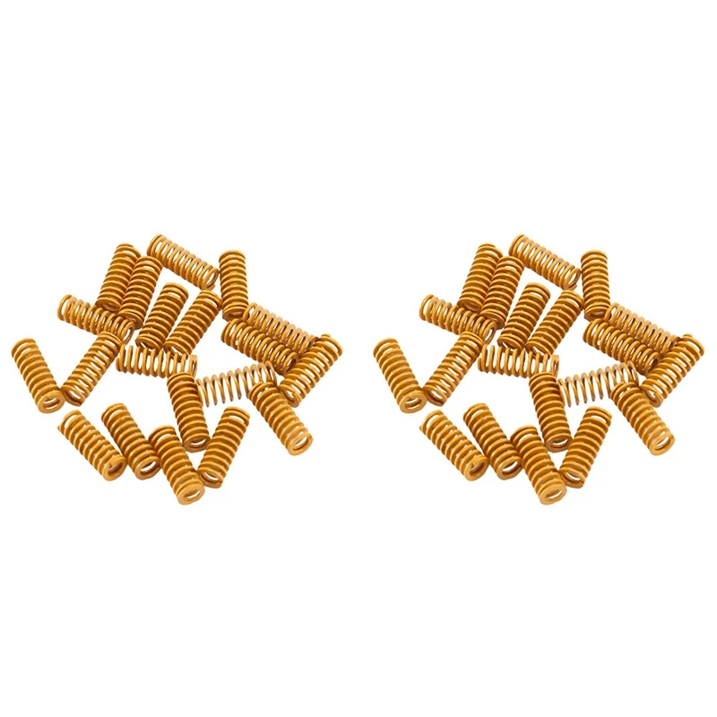 

8Mm Od 20Mm Long Light Load Compression Mould Die Spring Yellow Compression Mould Die Spring For The Ender 3S Bed 40Pcs