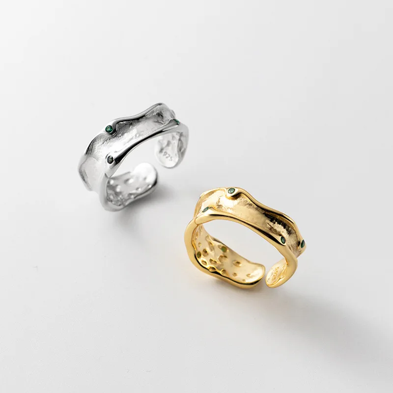 

Simple Branch Leaf Round Zircon Adjustable Ring For Women Ladies Girls Trendy Fashion Finger Jewelry Gifts