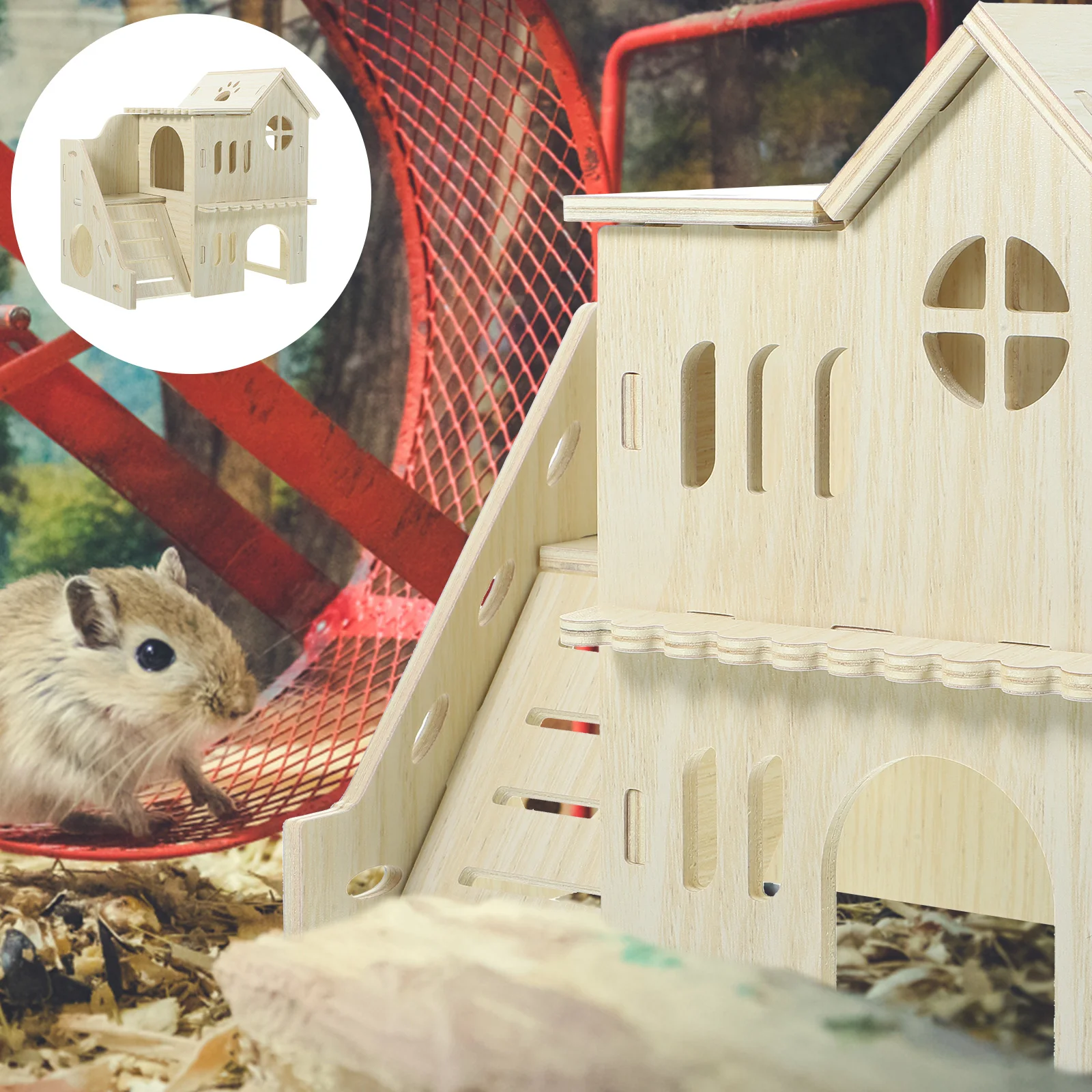 

Adorable Rat House Household Hamster Guinea Hideout Toy Accessories Houses Delicate Cages