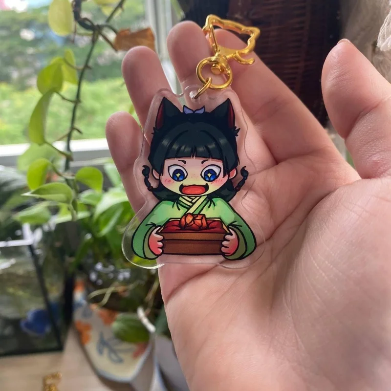 Фото Коллекционный акриловый брелок-подвеска Kusuriya no Hitorigoto Maomao Multi Expression Q Figure 5 см с застежкой в виде кошачьей лапки, в стиле старинной манги, для сумок №4