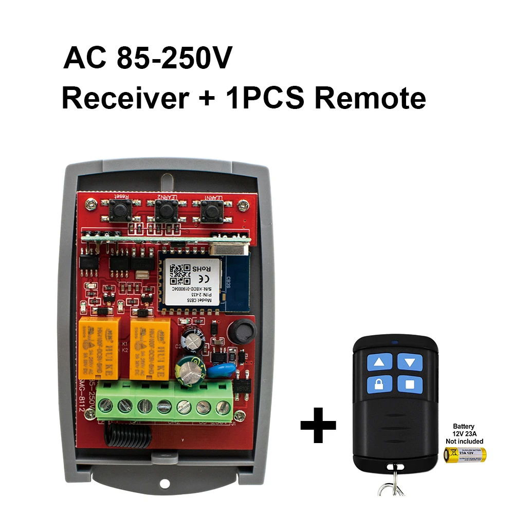 

433 МГц Универсальный Tuya Smart Wi-Fi устройство открывания гаражных ворот 2CH 12 В 24 В 220 В беспроводной пульт дистанционного управления приемник ворот Tansmitter 433