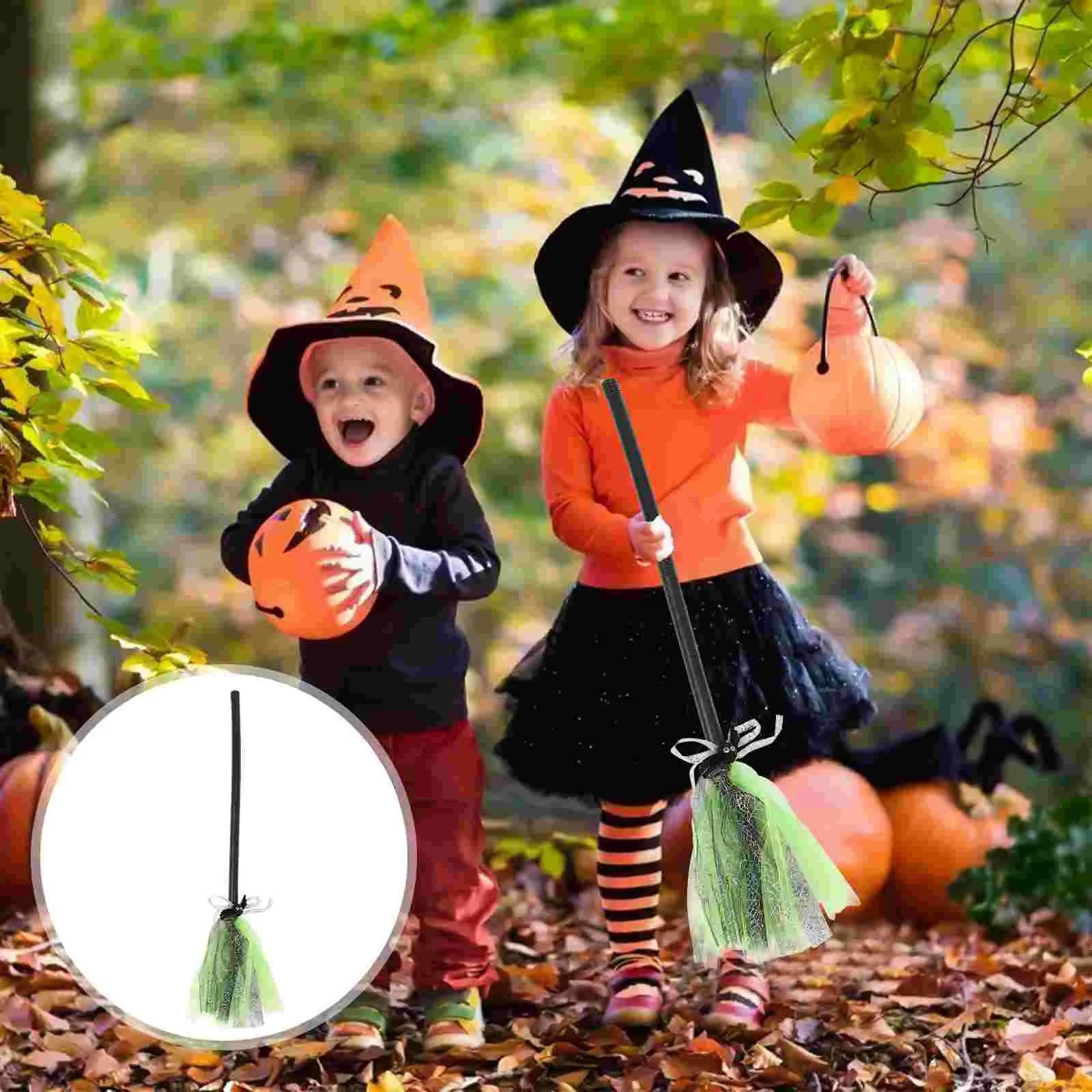 Метла ведьма волшебник игрушка ткань Хэллоуин ведьмы метла косплей ребенок