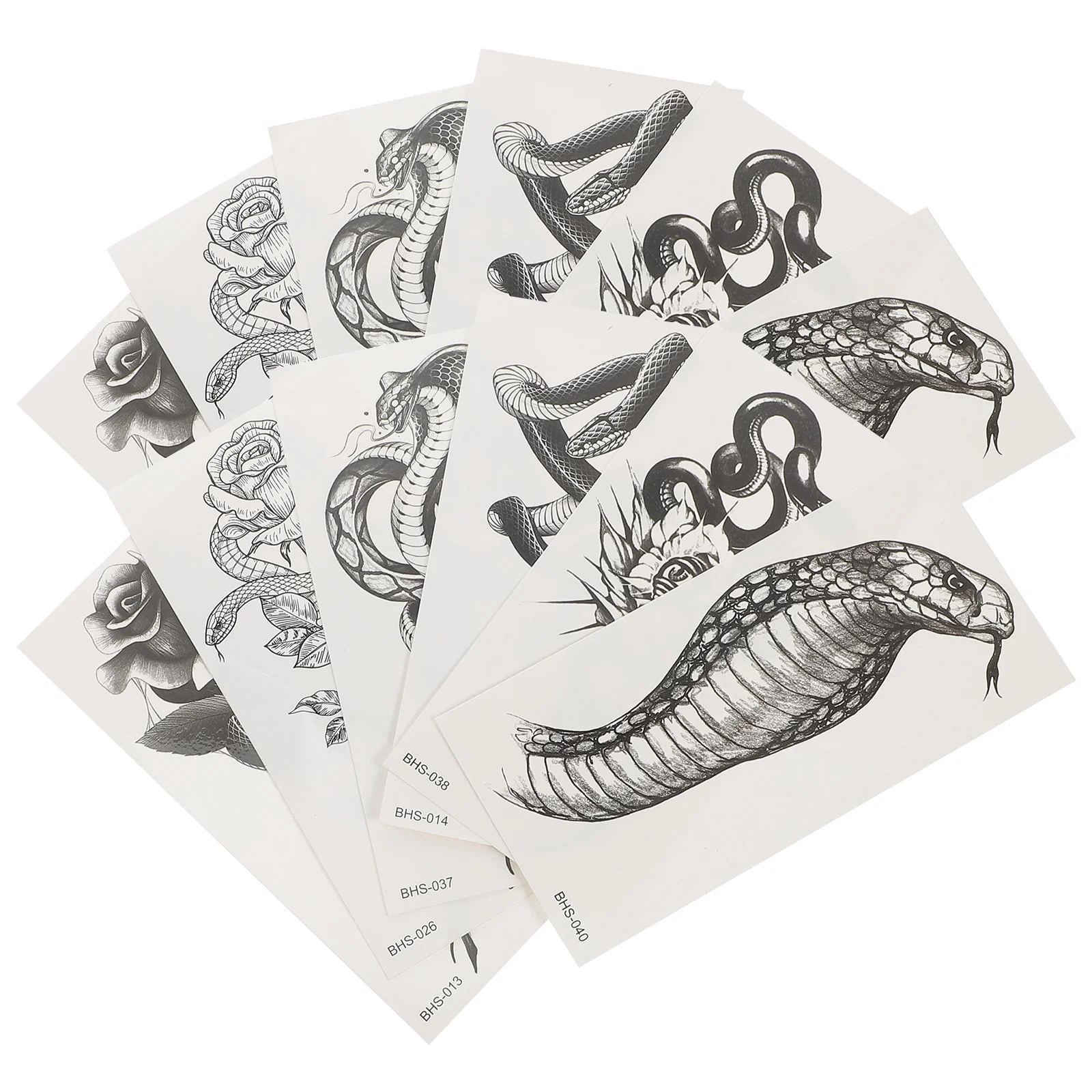 

12 Sheets Snake Tattoo Stickers Temporary Tattoos Realistic Fake Personalized Adult
