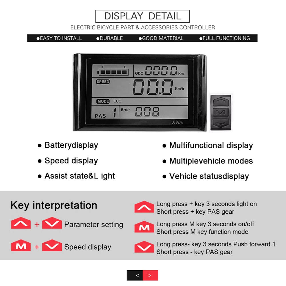 

Scooter Retrofit Scooter Controller 185x108x57 48-72V 60A Brake Sensor Kit Controller Display For Ebike Scooter