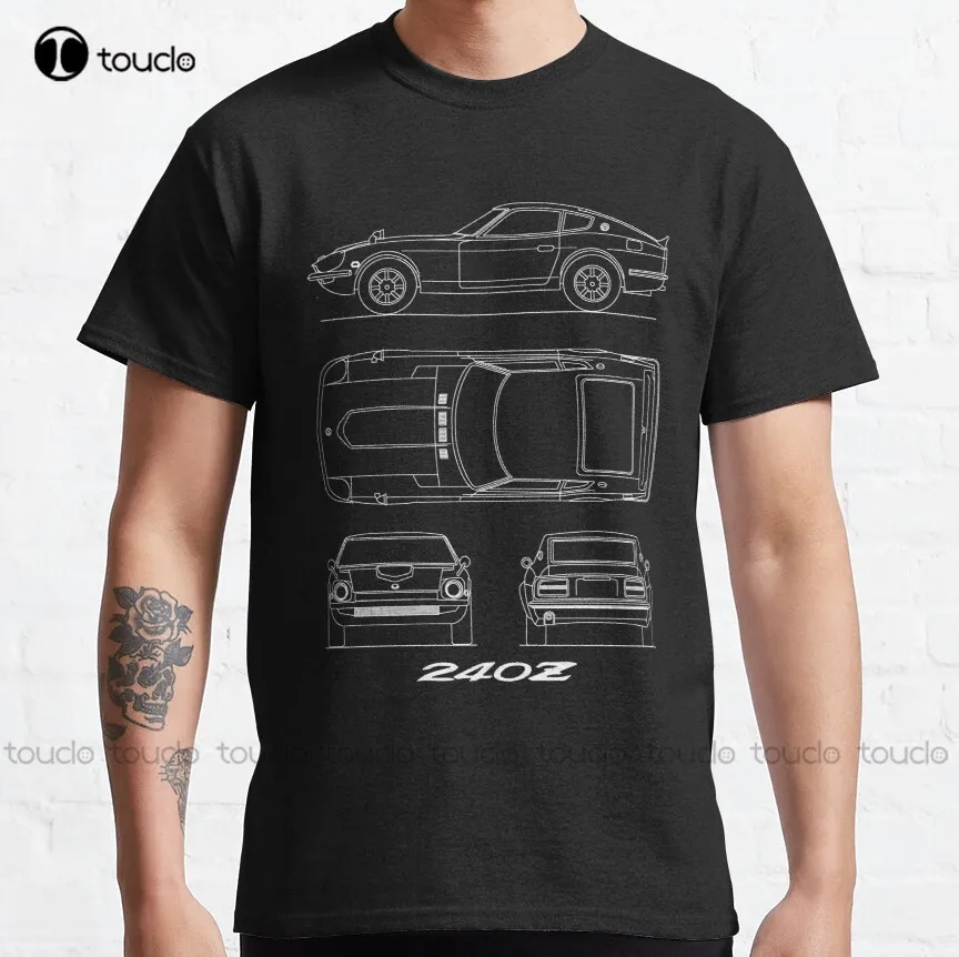 

The 240Z Blueprint Datsun 240Z, Datsun Classic T-Shirt Graphic Tshirts For Men O-Neck Streetwear Oversized Men Tee Shirts Xs-5Xl