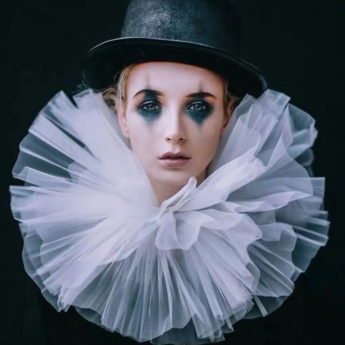 Викторианский двор с рюшами искусственный воротник средневековый Ренессанс