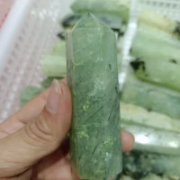 natural green grape stone column crystal energy stone