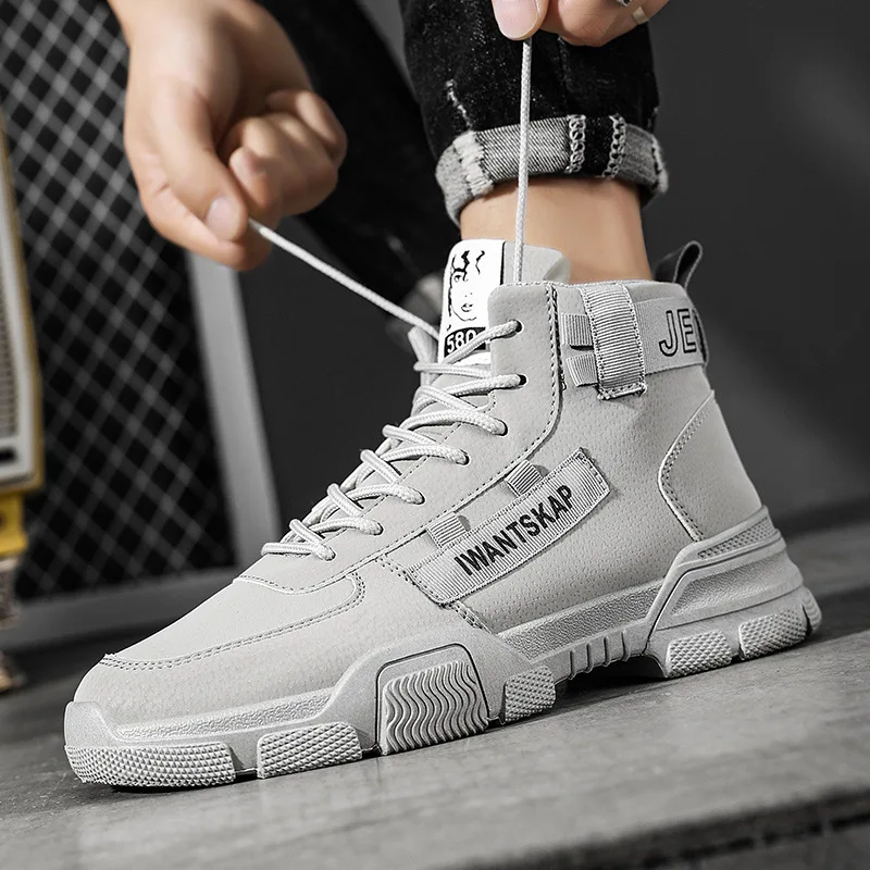 

Men Tactical Military Army Boots Breathable Leather Mesh High Top Casual Desert Work Shoes Mens Ankle Combat Boot