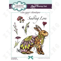 bunny metal cutting dies stamps scrapbook diary secoration embossing stencil template diy greeting card handmade 2022 new