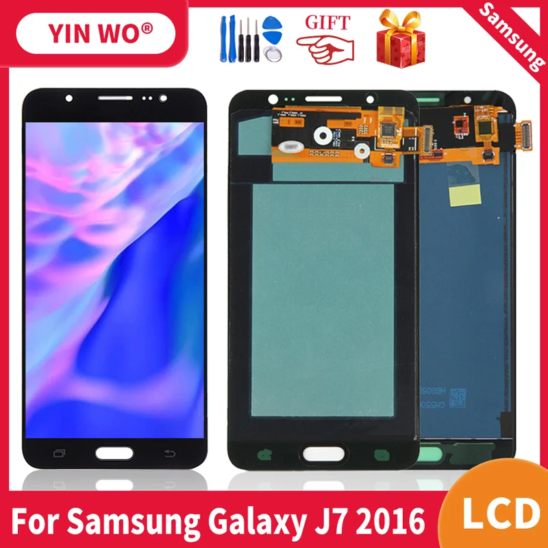 

ЖК-дисплей Amoled Incell с сенсорным экраном и дигитайзером в сборе, Замена для Samsung Galaxy J7 2016 J710 J710F