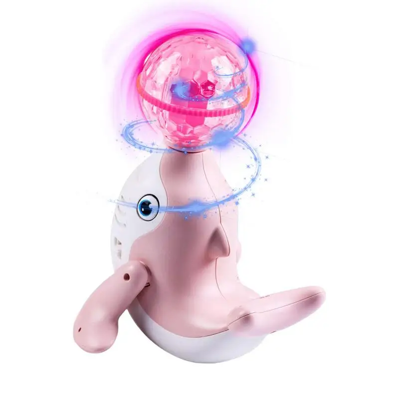 

Dolphin Bath Toy Light Up Dolphin Baby Toys Electric Dolphin Toys Electric Luminous Whale Singing Musical Toys Interactive