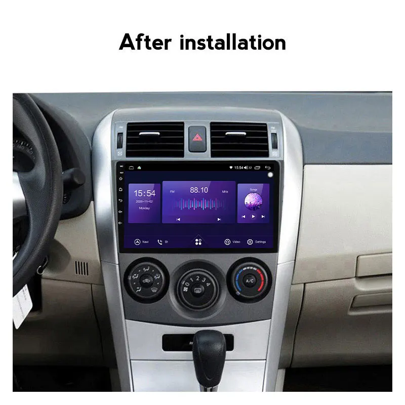 Русский Склад 8 + 128G Android 11 стерео радио для Toyota Corolla E140/150 2009 2010 2011 2012 мультимедийный