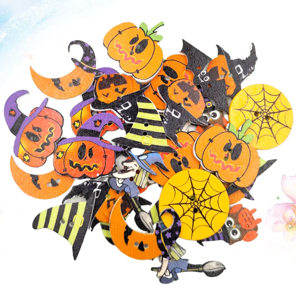 

Buttonsbutton Sewing Wooden Holes Wood Craft Crafting Snap Buckles Ornamentswith Press Studs Decor Diy Clothing Printed Colored