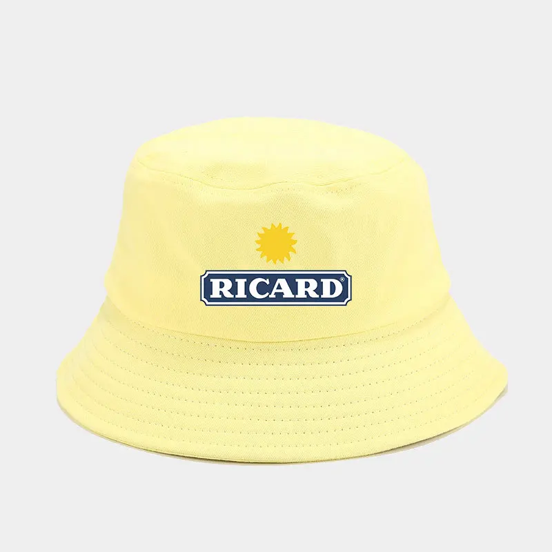 

Unisex Bob Ricard Bucket Hats One-sided Cotton Women Men Breathable Outdoor Beach Panama Hat Fisherman Boys Girls Fashon Caps