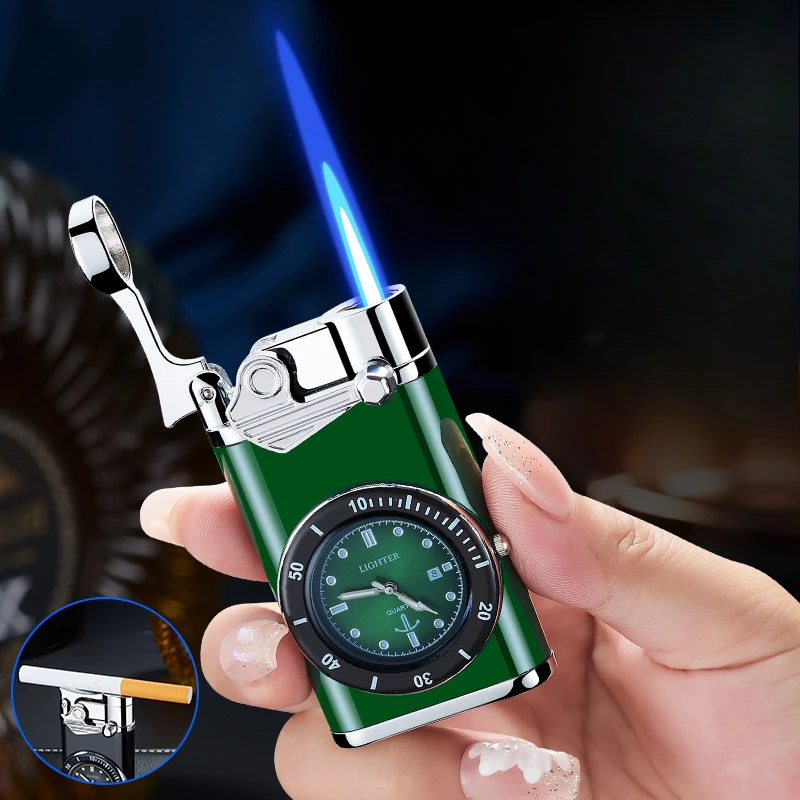 Новые металлические часы-качалки надувная зажигалка ветрозащитный спрей синее