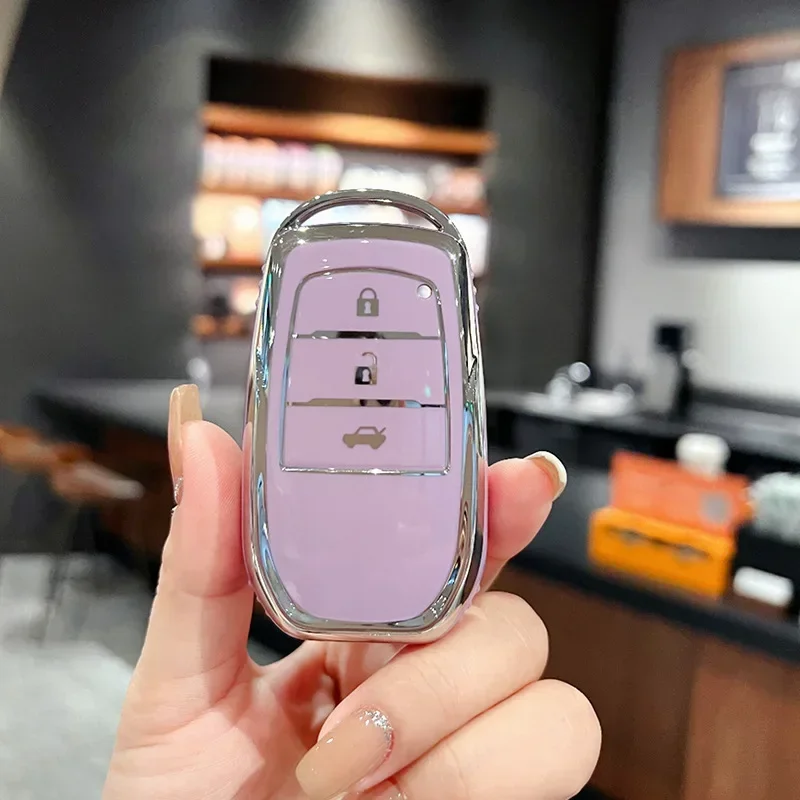 

Чехол Для Автомобильного Ключа Для Toyota Yaris Cross Hilux Innova Fortuner Camry Land Cruiser 200 300 Prado Crown TLK-матери...