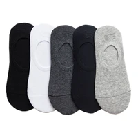 5pair lot socks for men no show low cut short ankle cotton multipack non slip silicone summer breathable invisible black white