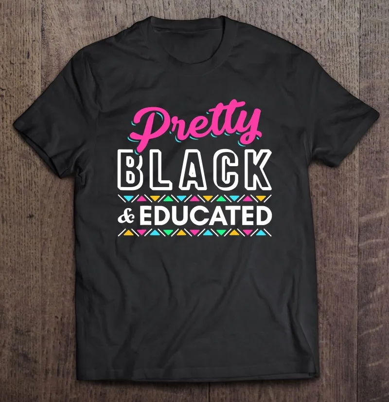 

Красивая Черная и образованная Черная Женская футболка с изображением месяца африканской истории, Мужская футболка, Аниме Мужская футболк...