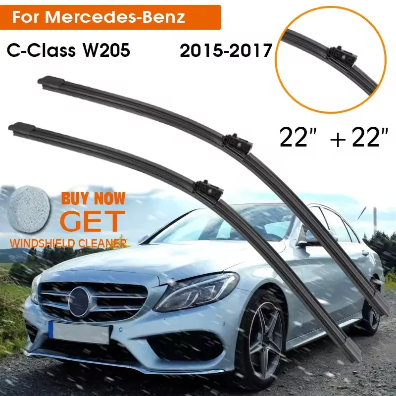 

Автомобиль для Mercedes-Benz C-Class W205 2015-2017 резиновый силиконовый сменный стержень для лобового стекла 22 "+ 22" с левым рулем и правым рулем автоаксессуары