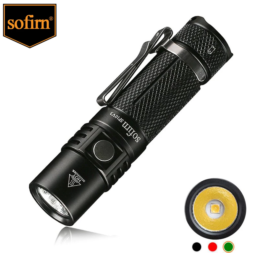

Sofirn SP10 V3.0 Mini LED Flashlight 14500 AA Pocket Light Torch LH351D 90 High CRI 5000K 1000lm Max Waterproof Mini Torch