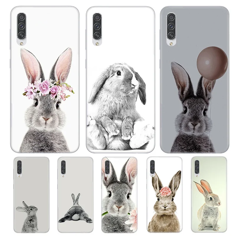 

Cute White Baby Rabbits Case For Huawei P50 P40 P30 P20 P10 lite Cover For Huawei Mate 20 10 Pro Anti-fall Coque