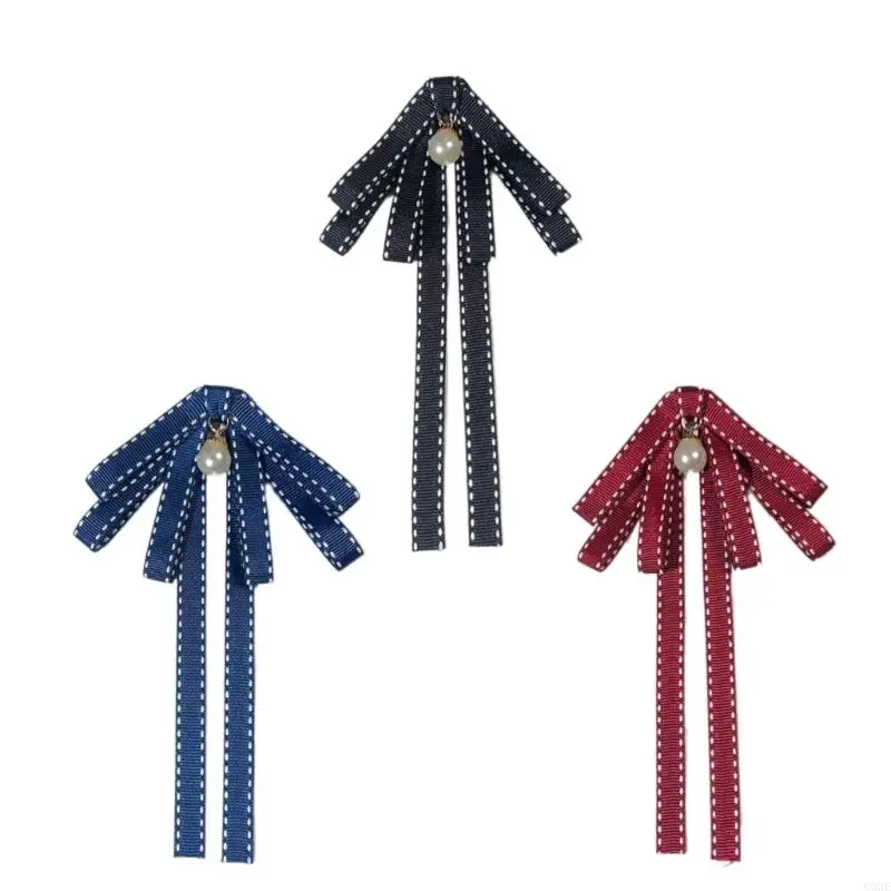 C9GE RETRO SILK RIBBON BOWS BROHCHED BROHCH PINC