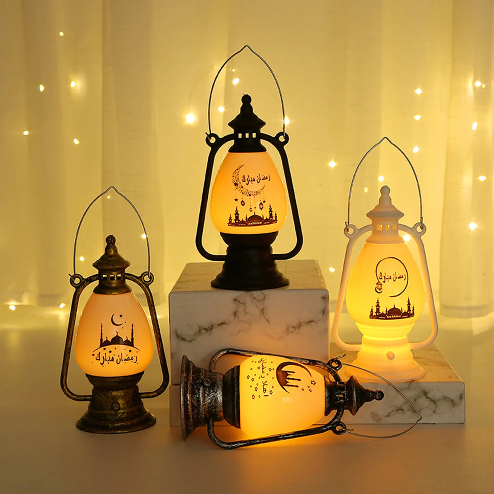 

Eid Mubarak LED Wind Lights Ramadan Decorations Home Po-ny Lanterns Lamp Ornament Islam Ramadan Kareem Gifts Eid Al Adha Decor
