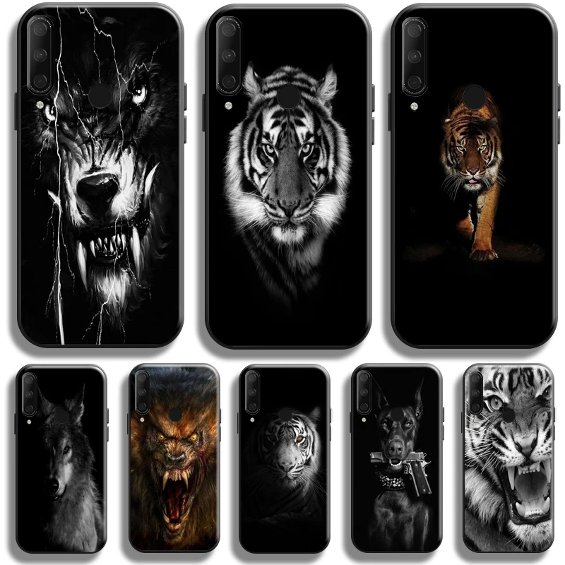 

Lion Tiger Eagle Dog Cat Wolf Phone Case For Huawei Honor 8X Honor 10X 9X Pro Lite Silicone Cover Coque Funda Liquid Silicon